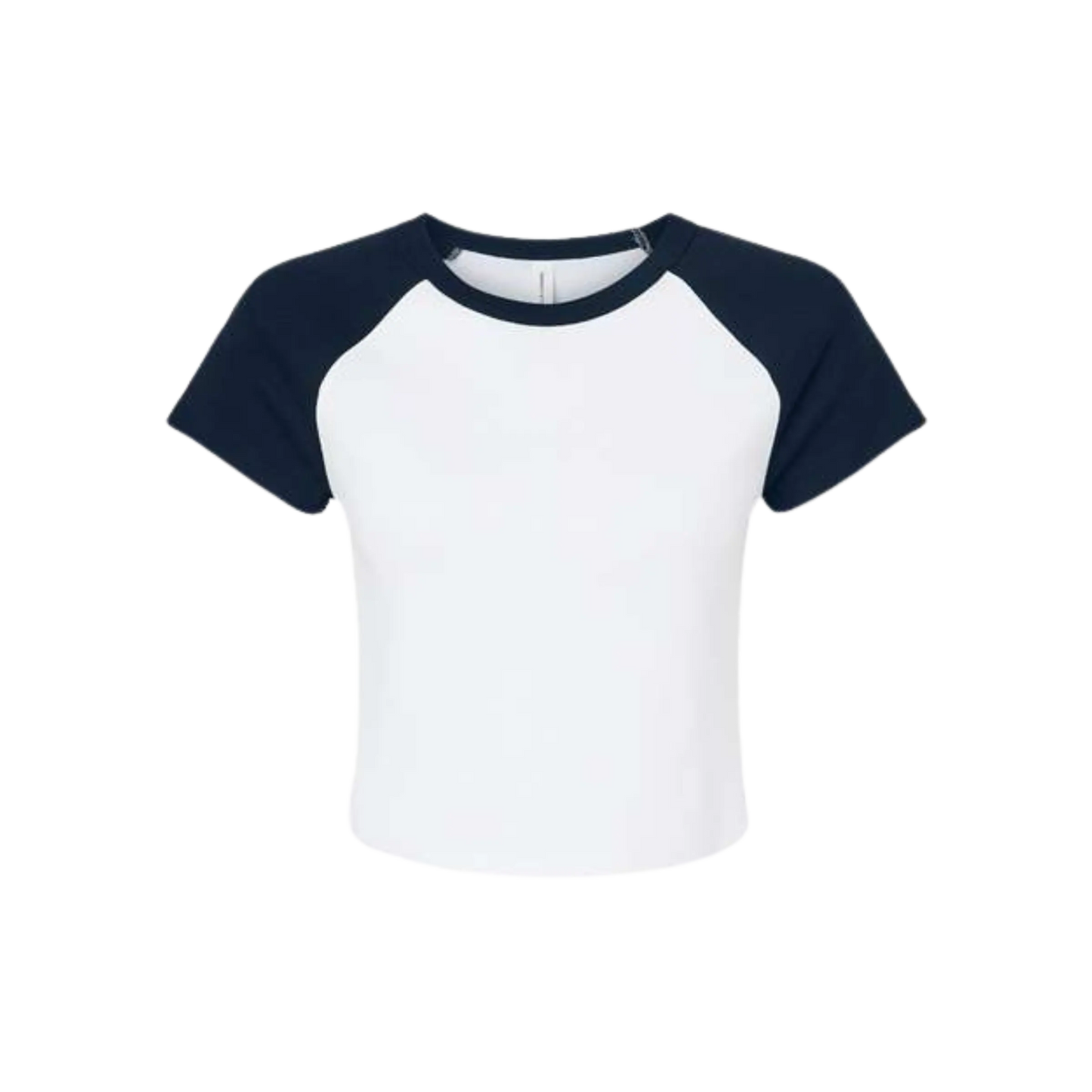 16006 Bella Canvas Womens Microrib Raglan Baby Tee White / Black